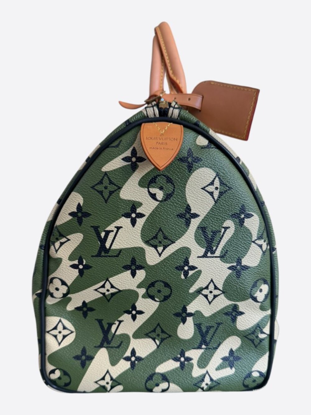 Louis Vuitton Takashi Murakami Green Camouflage Monogram Speedy 35 - Picture 4 of 7